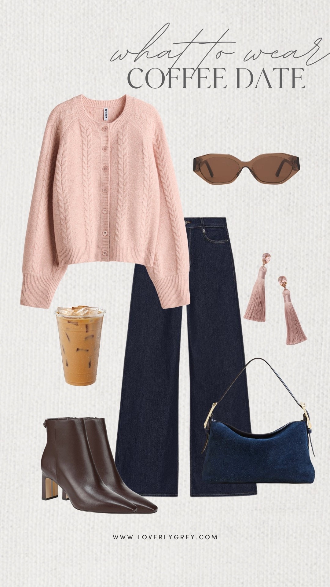 Loverly Grey, what to wear for a coffee date! A pink sweater with dark wash denim and matching tassel earrings. I’d add a suede navy bag, brown booties, and a pair of sunglasses to complete the look! Loverly Grey, what to wear, date nightt

#LTKHoliday #LTKSeasonal #LTKgrwm