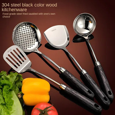 Premium 304 Stainless Steel Cooking Utensil Set With Long Handle Spatula, Spoon, Slotted Spoon, And Ladle For Kitchen Use | Wayfair North America