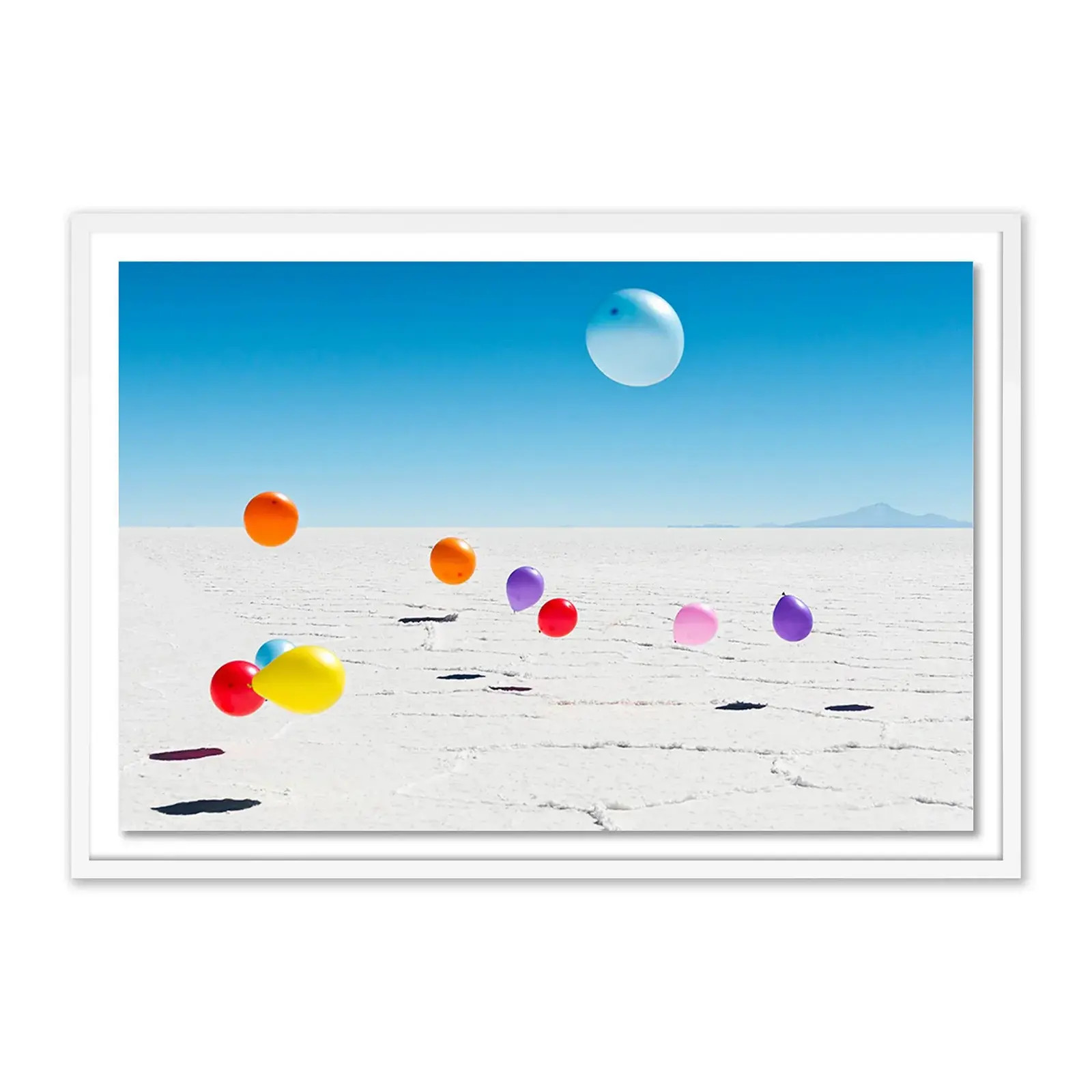Uyuni Balloons by Richard Silver in White Frame, Medium Art Print | Chairish