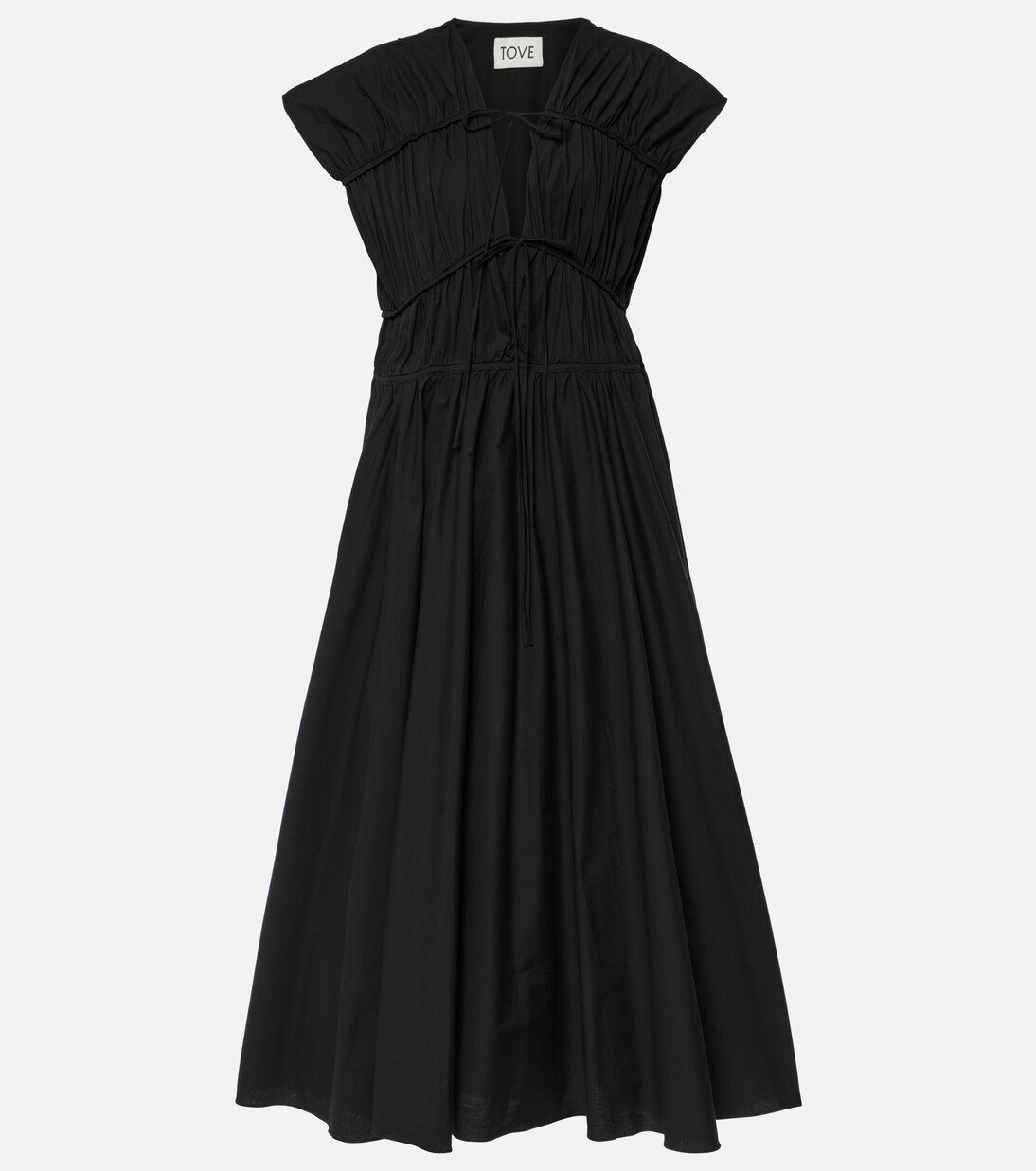 Ceres gathered cotton midi dress | Mytheresa (US/CA)