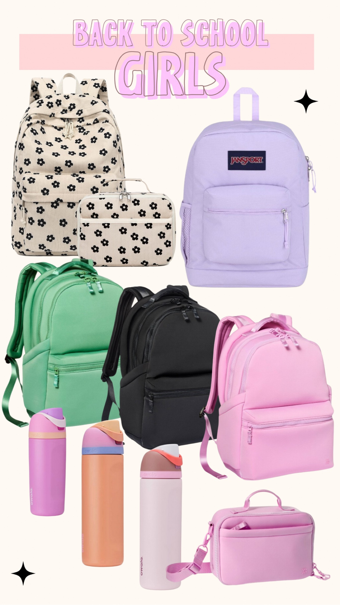 Back to school girls backpacks water bottles and lunch bags lunch boxes 

#LTKKids #LTKFamily #LTKBacktoSchool