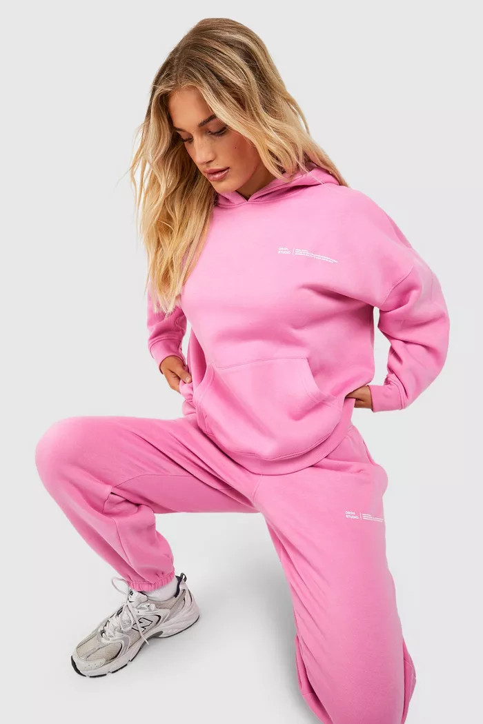 Dsgn Studio Text Print Slogan Hooded Tracksuit | boohoo (US & Canada)