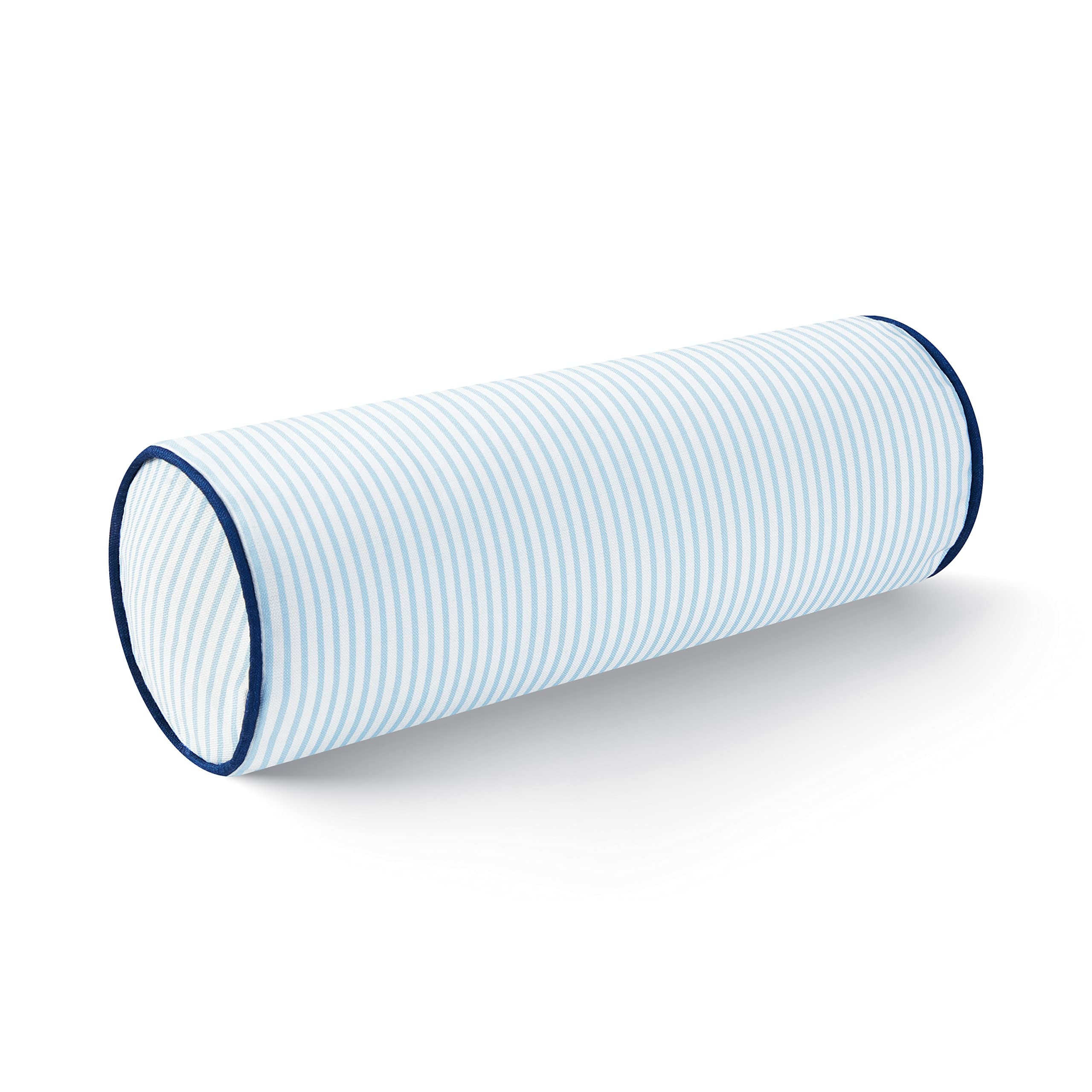 Hofdeco Premium Coastal Hampton Style Patio Indoor Outdoor Bolster Pillow Cover Only, 6"x20" Wate... | Amazon (US)