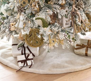 Alpaca Faux Fur Tree Skirt | Pottery Barn (US)