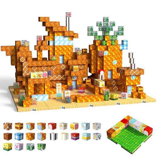 150 PCS Magnetic Blocks-Magnetic Building Blocks Cubes with 4 Expandable Magnet Baseplates, Build Creative Anime World with Magnet Cubes, STEM Toys & Ideal Xmas Birthday Gift for Kids Ages 3-12 | Amazon (US)