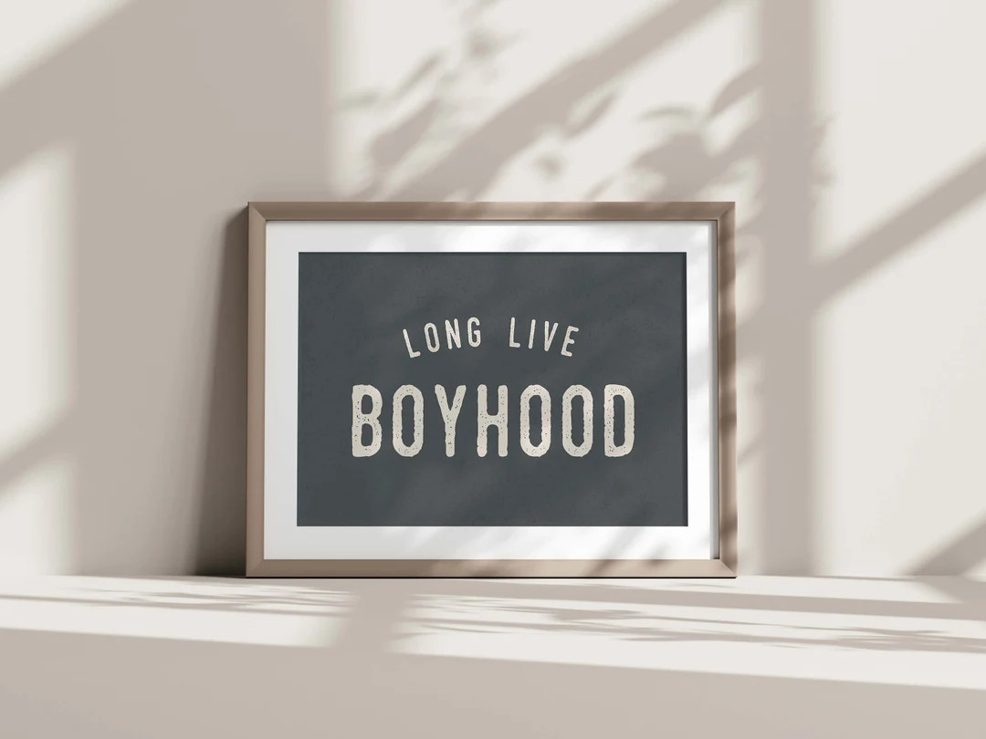 Long Live Boyhood Printable Wall Art, 2 Colors, Boys Room, Boy Nursery Art, Play Room Decor, Baby... | Etsy (US)