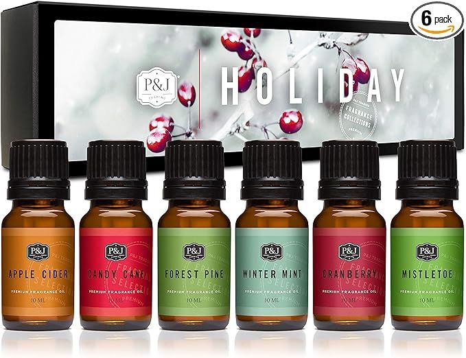 P&J Fragrance Oil Holiday Set | Candle Scents for Candle Making, Freshie Scents, Soap Making Supp... | Amazon (US)