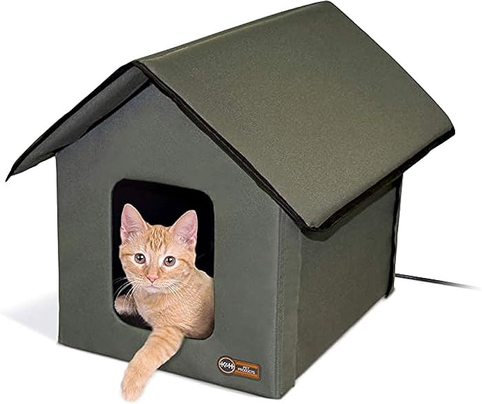 K&H Pet Products Heated Outdoor Cat House for Outside Pets in Winter, Weatherproof Outdoor House ... | Amazon (US)