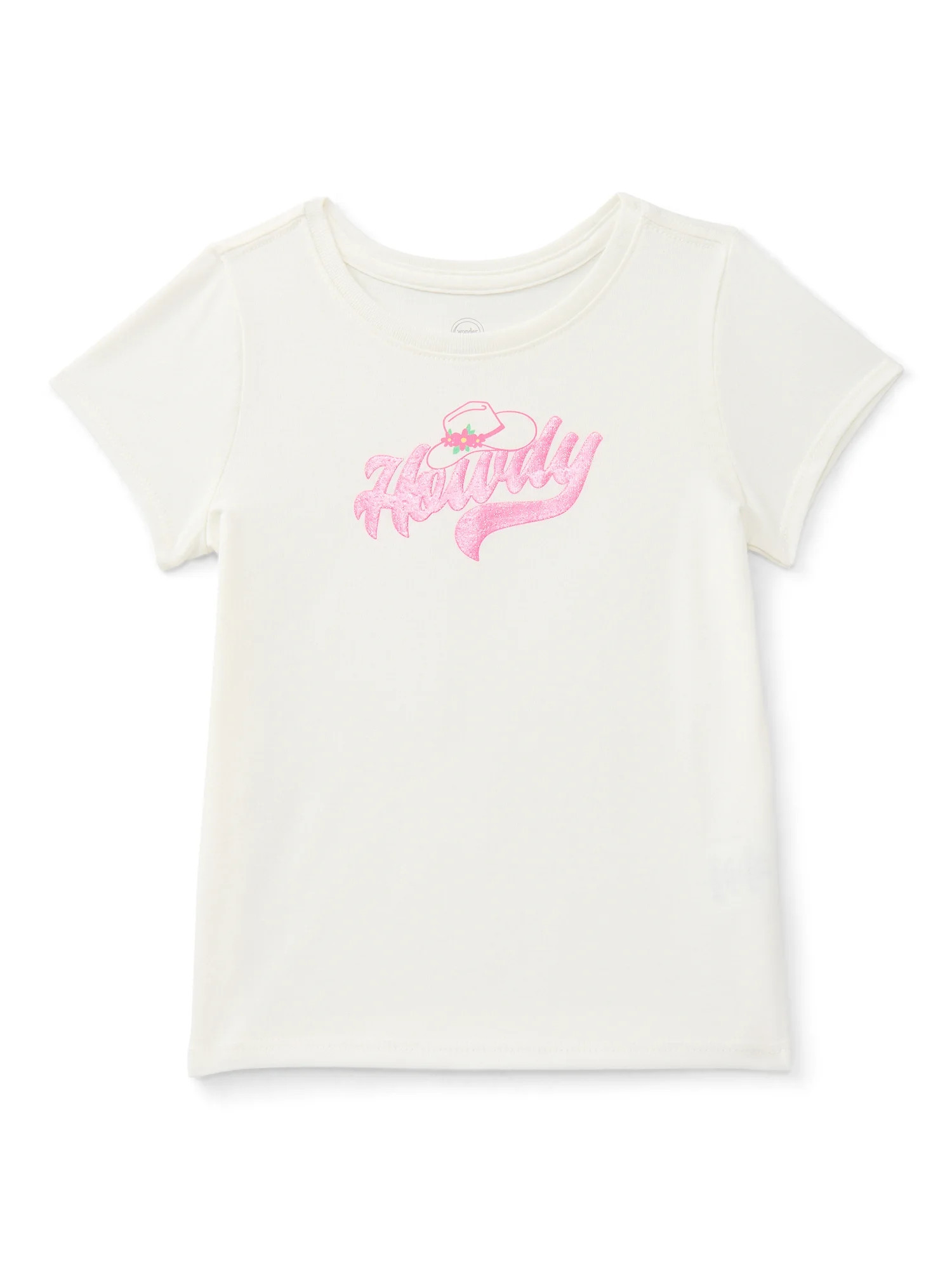 Wonder Nation Toddler Girls Tee with Short Sleeves, Sizes 18M-5T | Walmart (US)