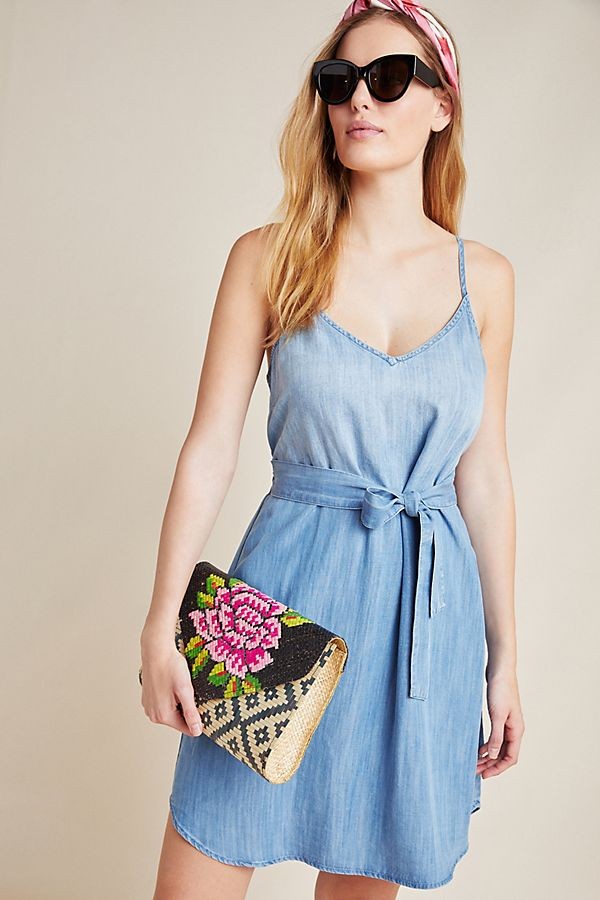Cloth & Stone Belted Chambray Dress | Anthropologie (US)