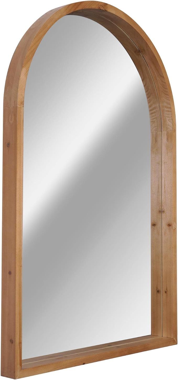 Amazon.com: Head West Arch Natural Wood Wall Hanging Framed Decorative Mirror - 24 x 36 : Home & ... | Amazon (US)