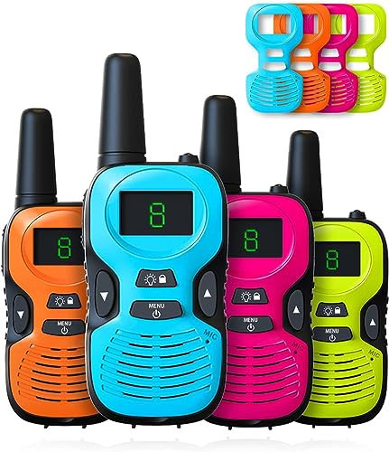 Walkie Talkies for Kids Long Range - 4 Pack Kid Walkie Talkies with Replaceable Shell Backlit LCD Flashlight 3 Miles Range - Gifts and Toys for 5-7 Year Old Boys and Girls | Amazon (US)