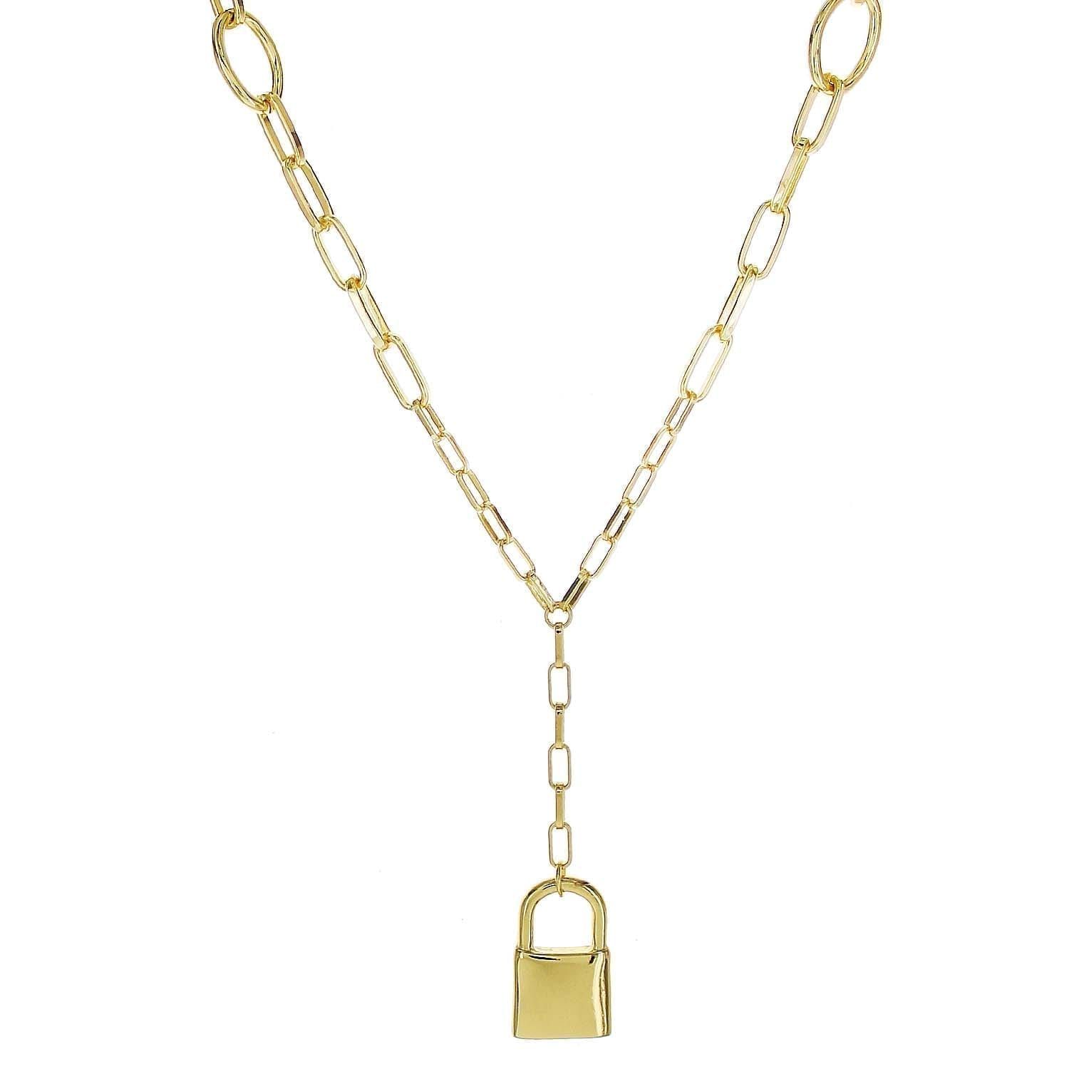 Chain Lock Y Necklace - Panacea Jewelry | Panacea