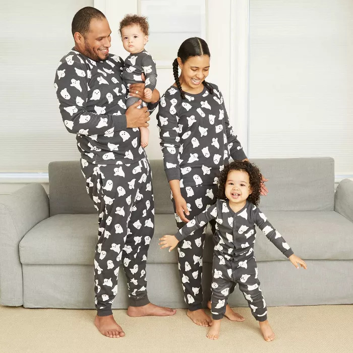 Women's Halloween Ghost Matching Family Pajama Set - Gray | Target