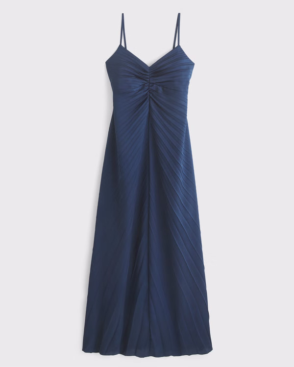 Women's The A&F Giselle Sunburst Pleated Maxi Dress | Women's Dresses & Jumpsuits | Abercrombie.c... | Abercrombie & Fitch (US)