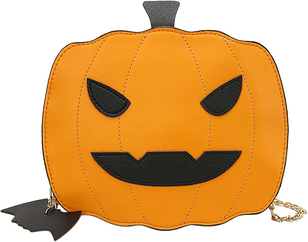 Halloween Pumpkin Cute Ghost Purse, Pu Leather Crossbody Bag Shoulder Bag For Girls, Spooky Season T | Amazon (US)