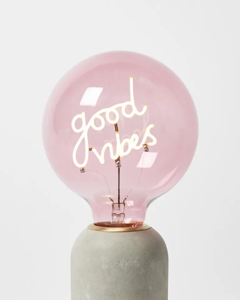 Good Vibes Pink Light Bulb | Oliver Bonas | Oliver Bonas (Global)
