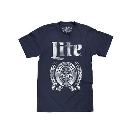 Tee Luv Men s Distressed Miller Lite Beer Logo T-Shirt (S) | Walmart (US)