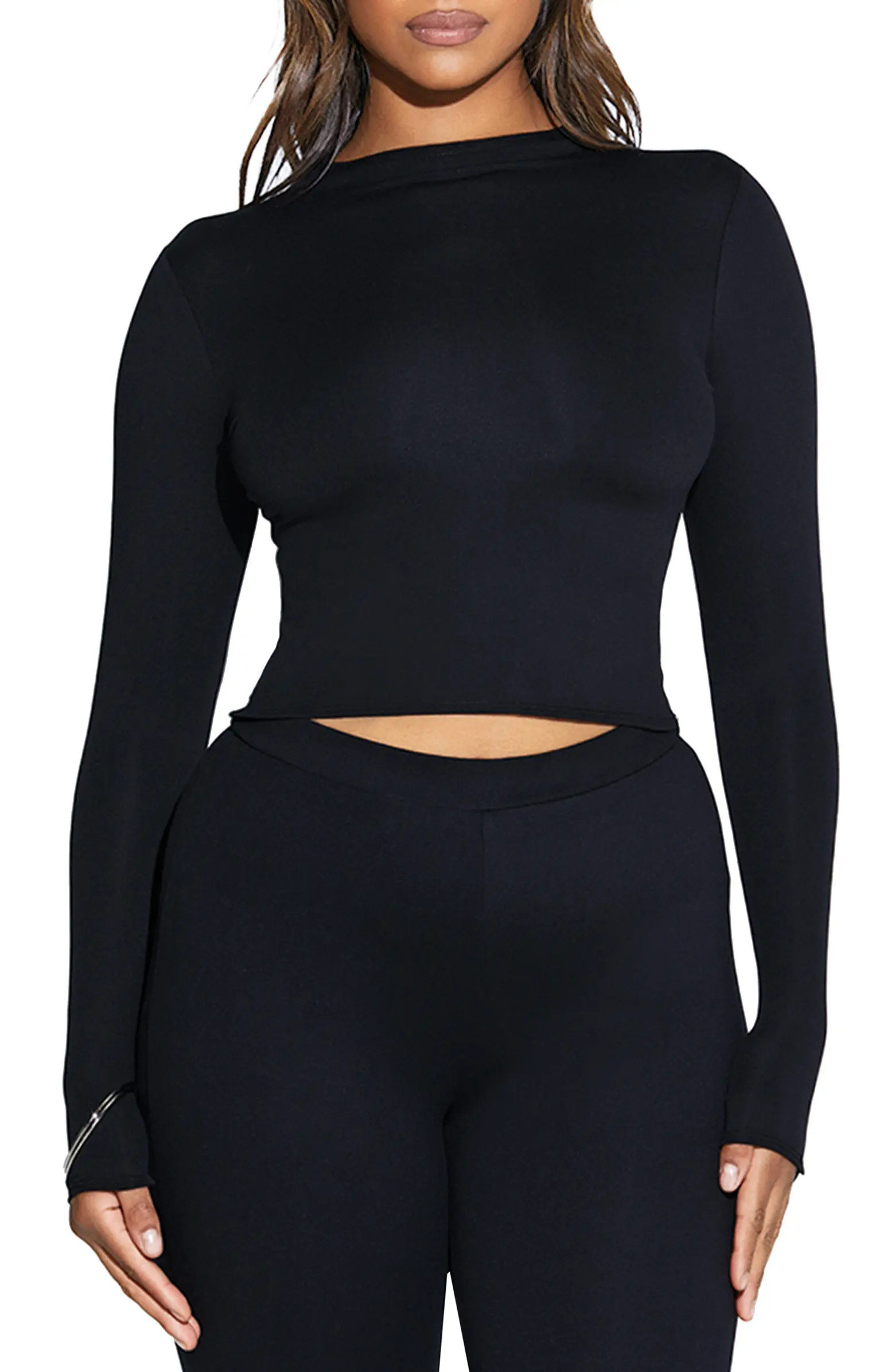 Naked Wardrobe Suede Feels Crop Top | Nordstrom | Nordstrom