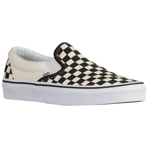 Vans Mens Vans Classic Slip On - Mens Shoes Black/White Size 10.0 | Foot Locker (US)