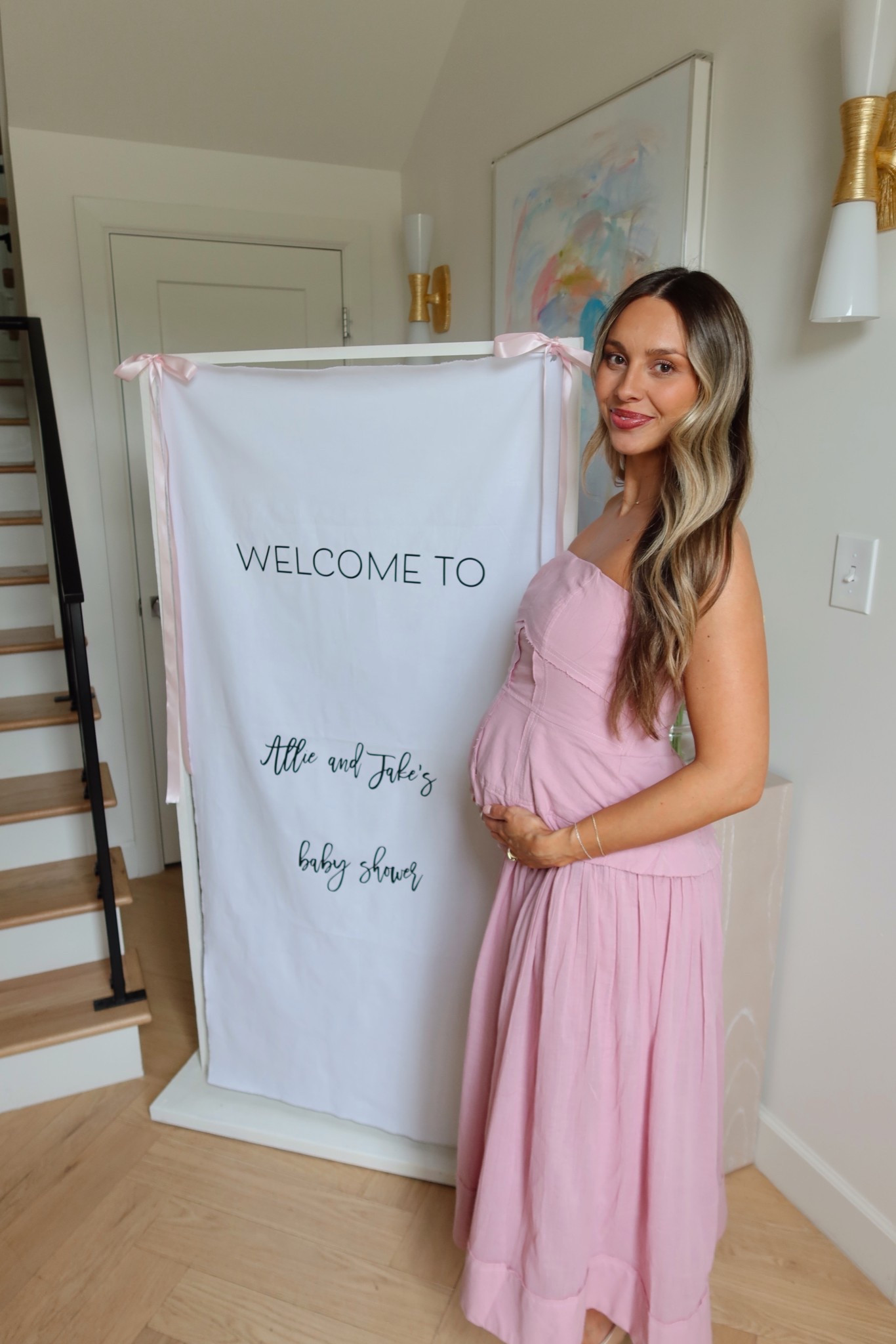 My baby shower dress 🫶🏼 

I’m wearing a size small and honestly wish I got a XS! It has room and was stretchy! I’m 30 weeks :) 

#LTKBaby #LTKBump #LTKStyleTip