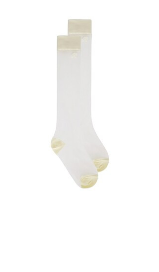 Leandra Knee Sock in Ivory | Revolve Clothing (Global)
