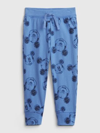 babyGap | Disney Mickey Mouse 100% Organic Cotton Mix and Match Print Pull-On Pants | Gap (US)