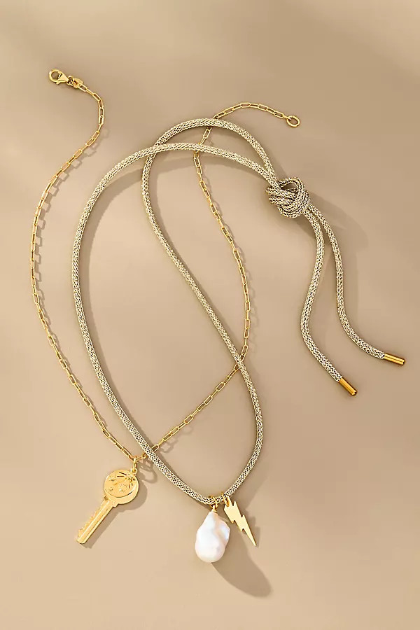 Heirloom Chain & Lurex Cord Necklaces, Set of 2 | Anthropologie (US)