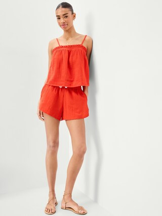 Crinkle Gauze Tank Top | Old Navy (US)