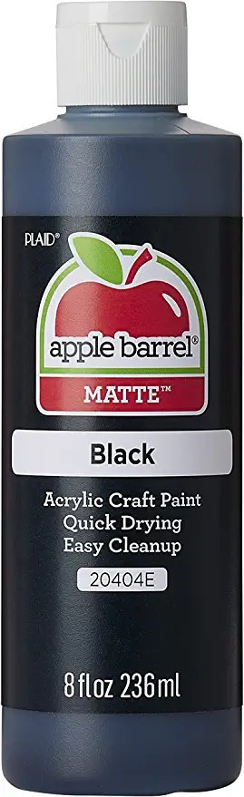Apple Barrel Acrylic Paint in Assorted Colors (8 Ounce), 20404 Black | Amazon (US)