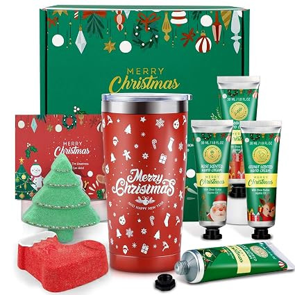 Christmas Gifts Set for Women - Ideas Relaxing Spa Gift Christmas Basket Gift Set for Women, Bath... | Amazon (US)