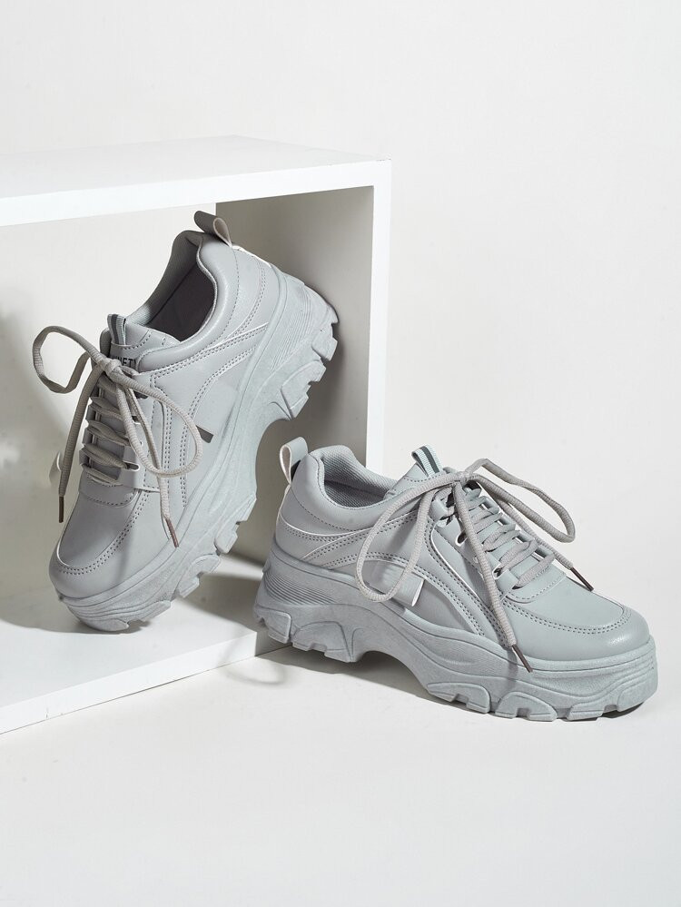 Lace-up Front Chunky Sneakers | SHEIN