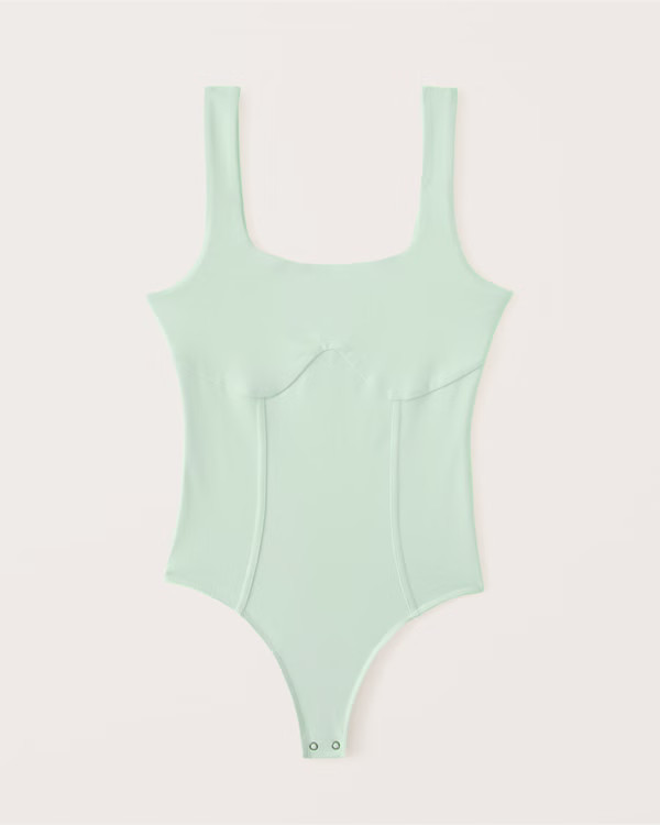 Women's Double-Layered Seamless Fabric Corset Bodysuit | Women's Tops | Abercrombie.com | Abercrombie & Fitch (US)