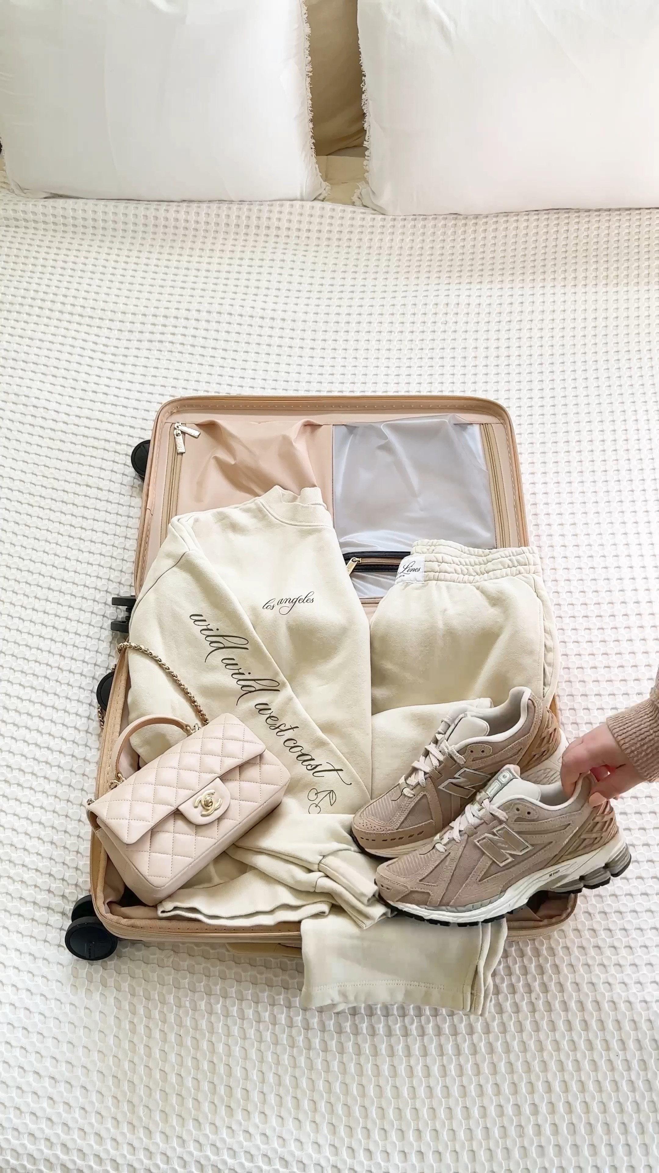 Pack my luggage with me 

Packing, pack with me, packing tips, luggage, beige luggage, beis luggage, travel bag, travel accessories, travel organization, Amazon finds, travel hair bag, travel hair pouch, vacation style, travel outfit, travel outfits, what I packed for vacation, what to pack for vacation, what to pack on a trip, shop tan lines, matching set, matching sweats, new balance sneakers, target finds, target fashion finds, summer trip, spring trip 

#LTKunder100 #LTKtravel #LTKFind