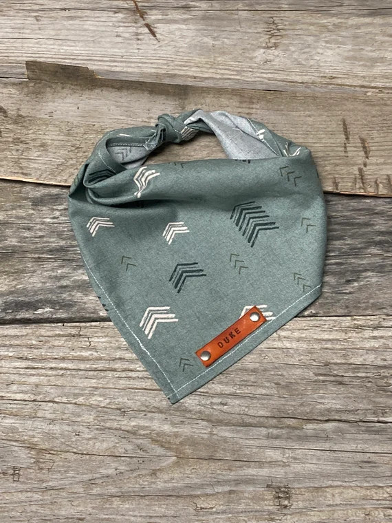 Dog Bandana Green Texture Chevron Dog Bandana Traditional | Etsy | Etsy (US)