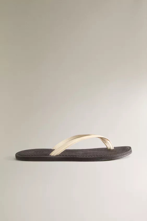 LEATHER STRAP SANDALS | Zara US