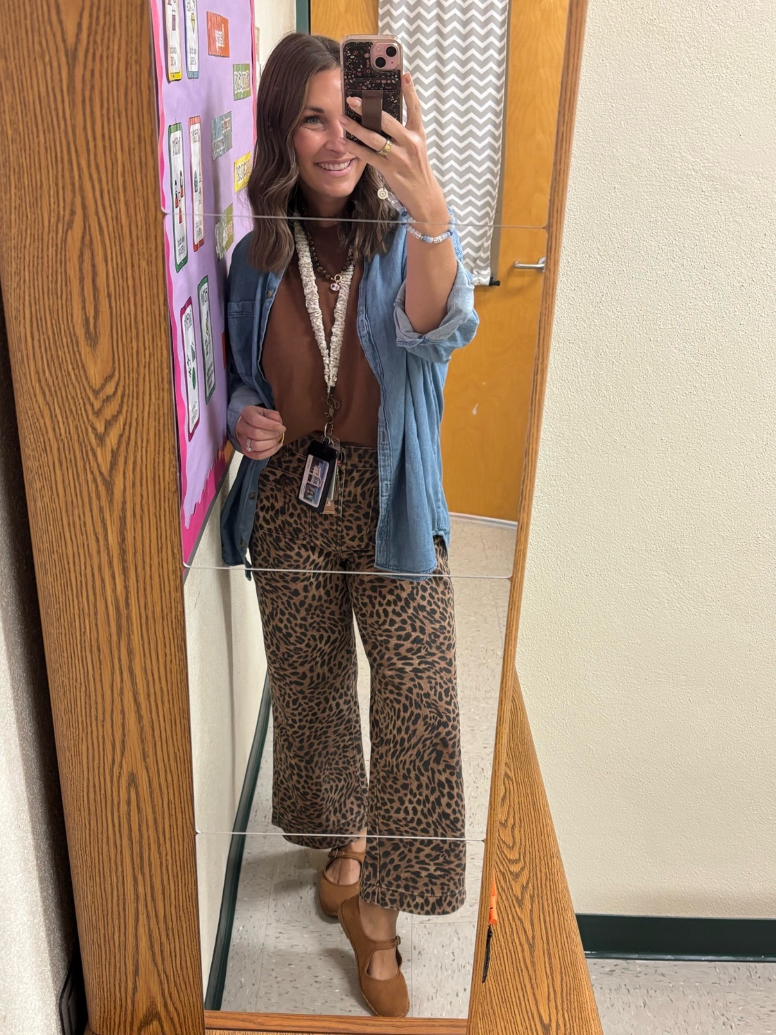 Elevated casual teacher work outfit! Or dress up these pants for date night 🐆 

Fall outfit 
Leopard pants 
Date night look

#LTKootd #LTKSaleAlert #LTKWorkwear