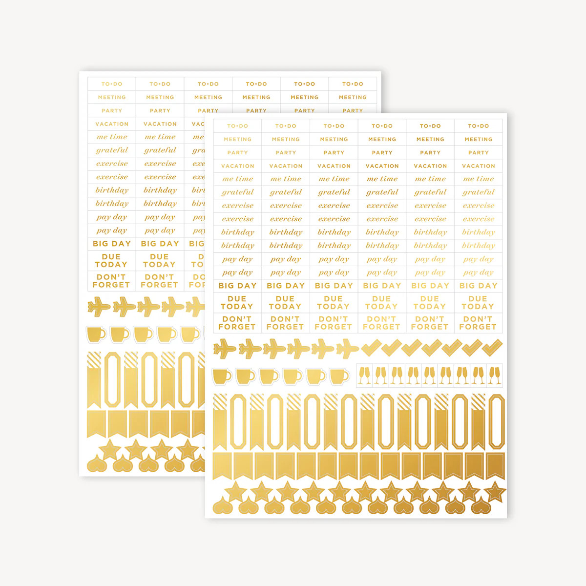 Flagship Gold Stickers: 2-Pack Set | Day Designer