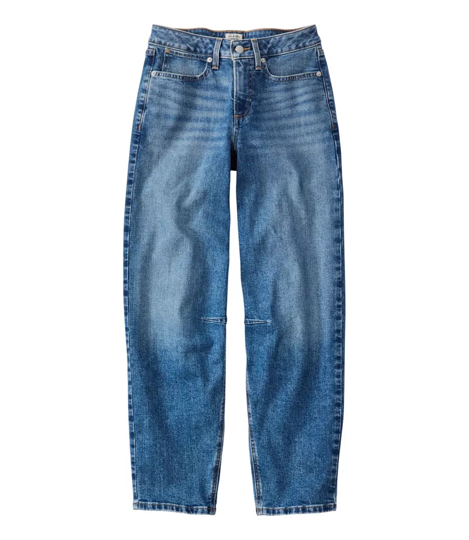 Women's 207 Vintage Jeans, Mid-Rise Barrel-Leg Faded Indigo 14 Medium Tall, Denim L. L.Bean | L.L. Bean