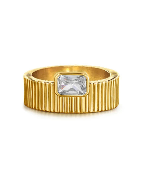 The Francois Ridged Ring- Gold | LUV AJ
