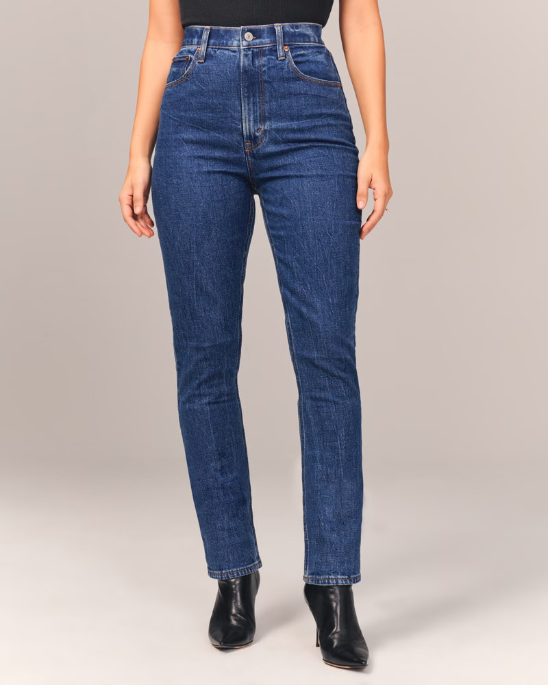 Curve Love Ultra High Rise 90s Slim Straight Jean | Abercrombie & Fitch (US)