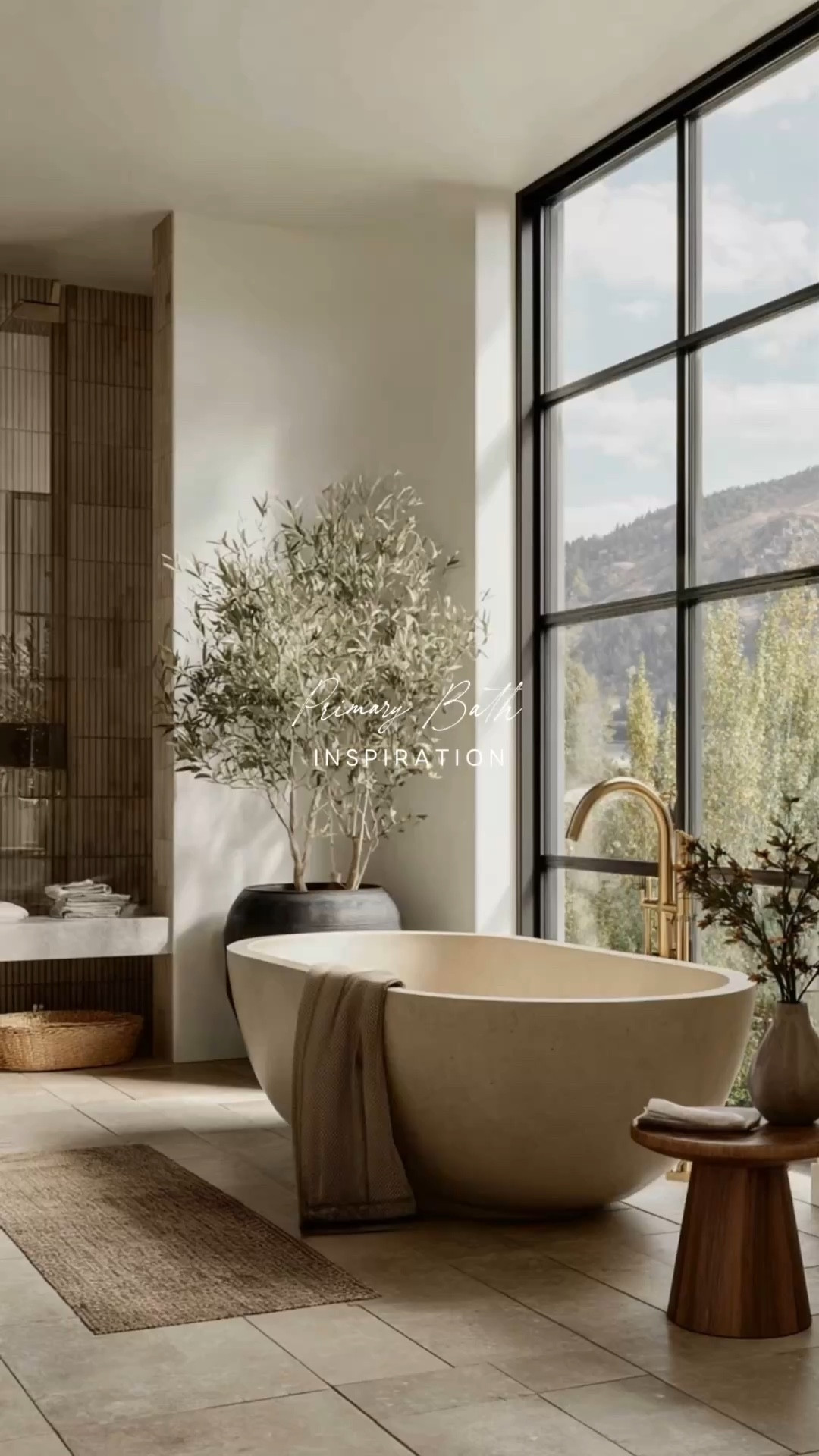 Dreamy primary bath designs 🤌🏼 grounded in texture & light, where simplicity becomes the statement. 

#LTKSaleAlert #LTKHome