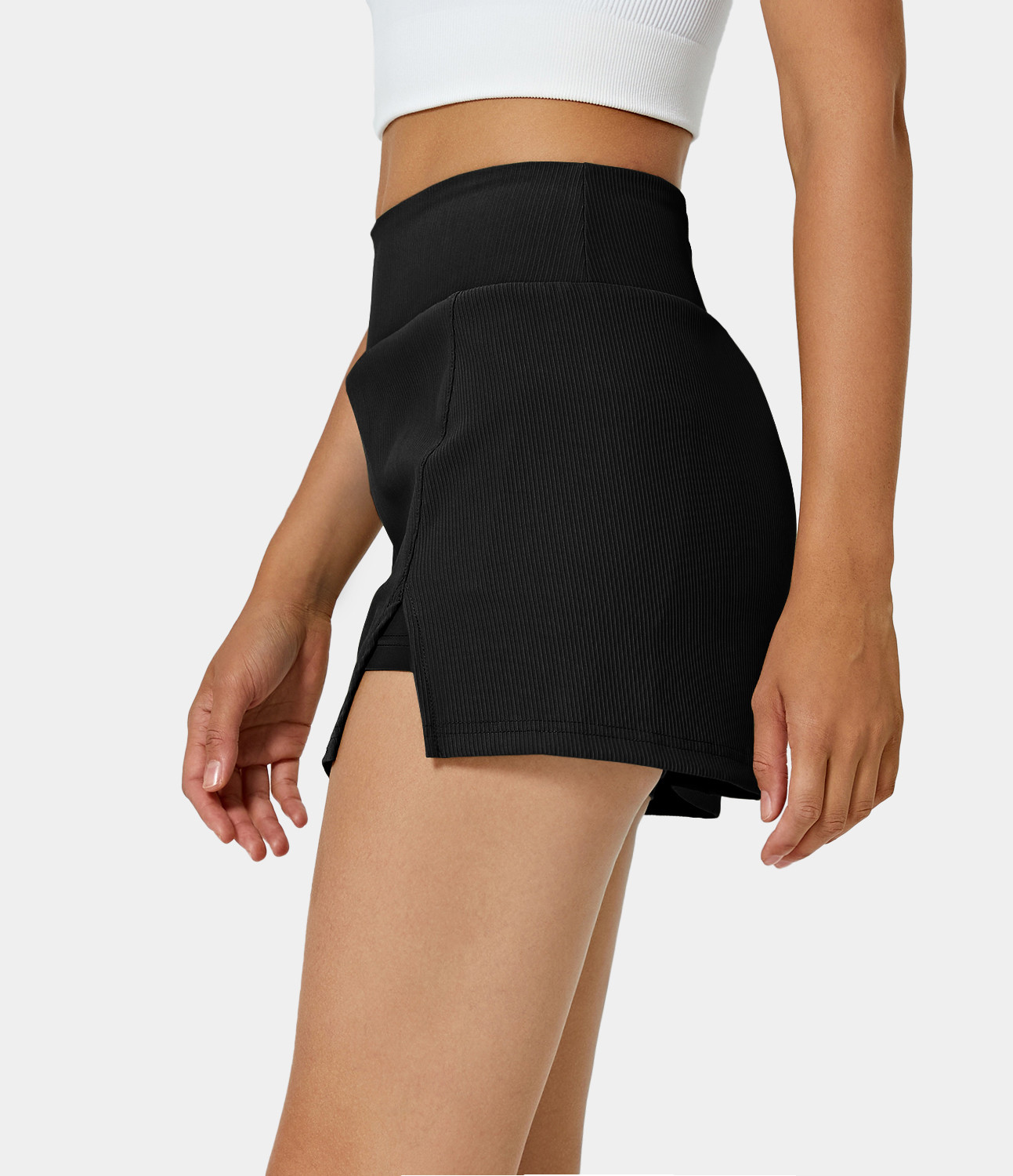 Women's Mid Rise Split Hem 2-in-1 Skirt - HALARA | HALARA