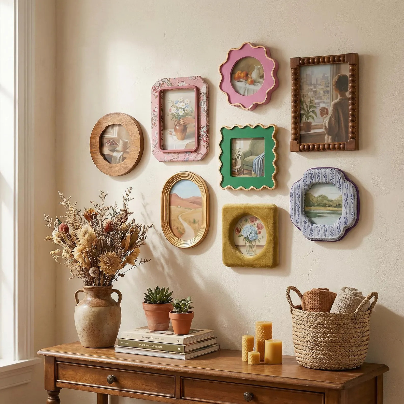 Eclectic Mixed-shape Picture Frames - Vintage Boho Decor With Gallery Wall/desktop Accents for Ho... | Etsy (Global)