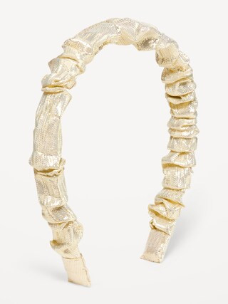 Ruched Fabric-Covered Headband for Girls | Old Navy (US)