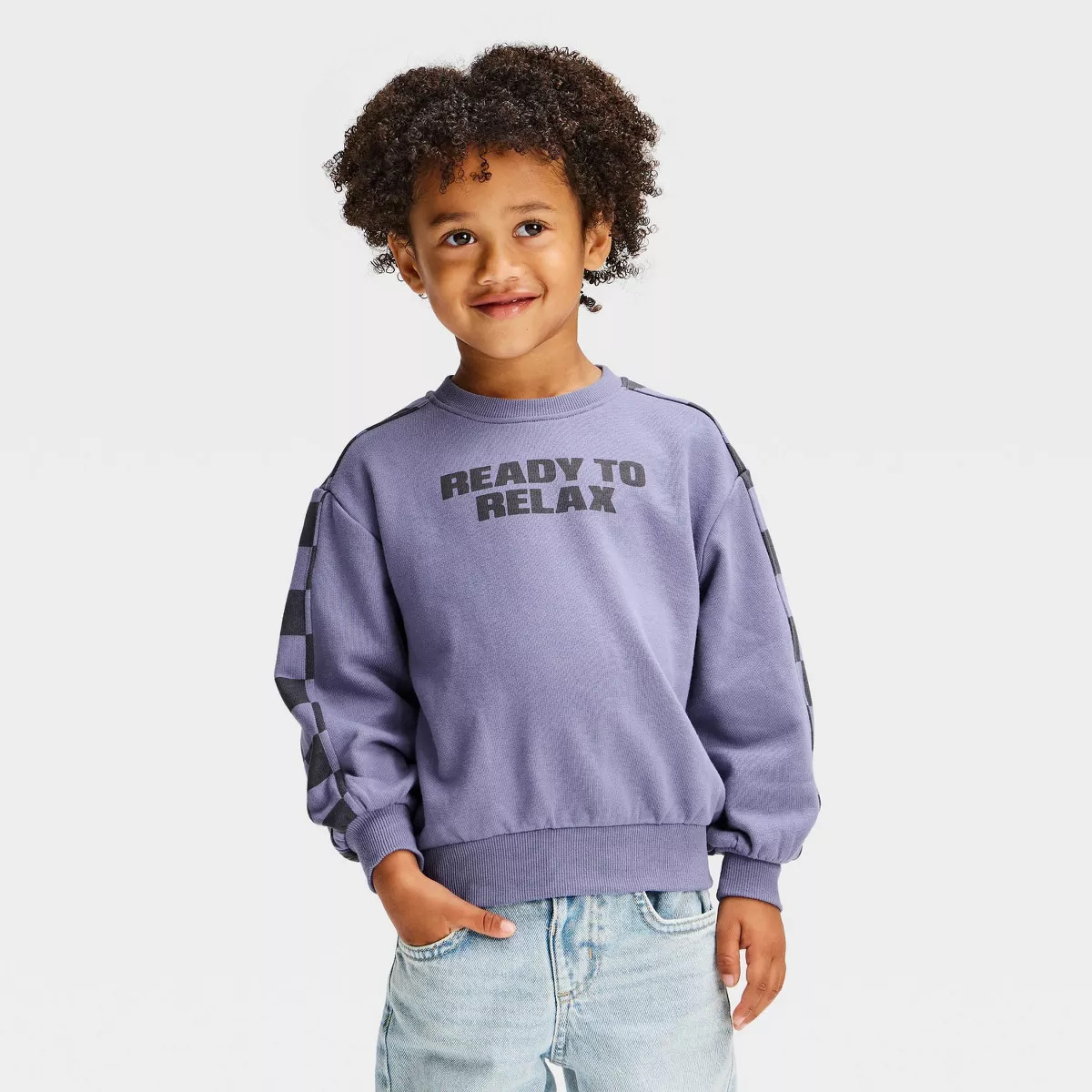 Grayson Threads Mini Toddler Boys' Ready to Relax French Terry Pullover Crewneck Sweatshirt - Blu... | Target
