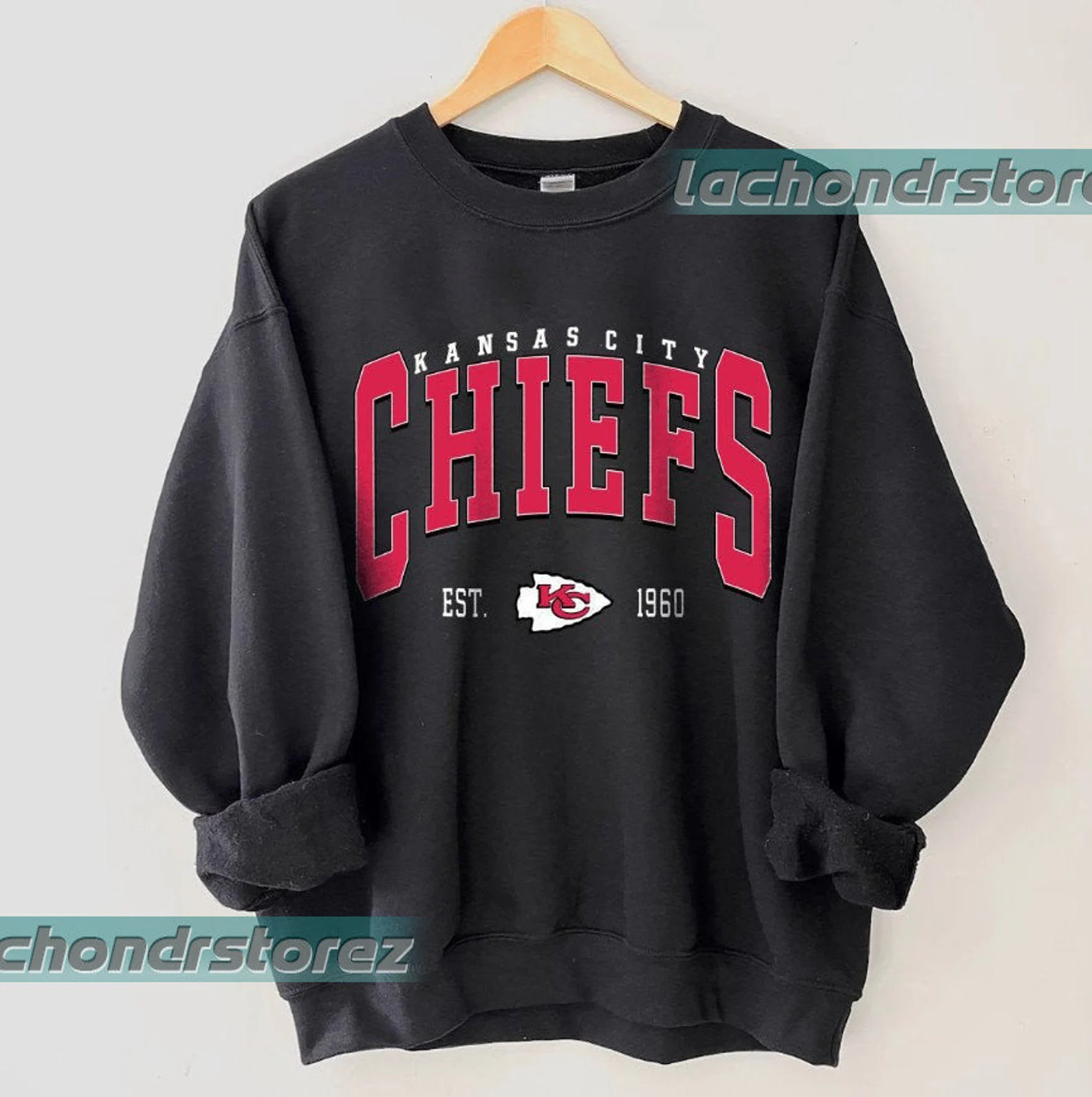 Kansas City Football Sweatshirt Vintage Style Kansas City - Etsy | Etsy (US)