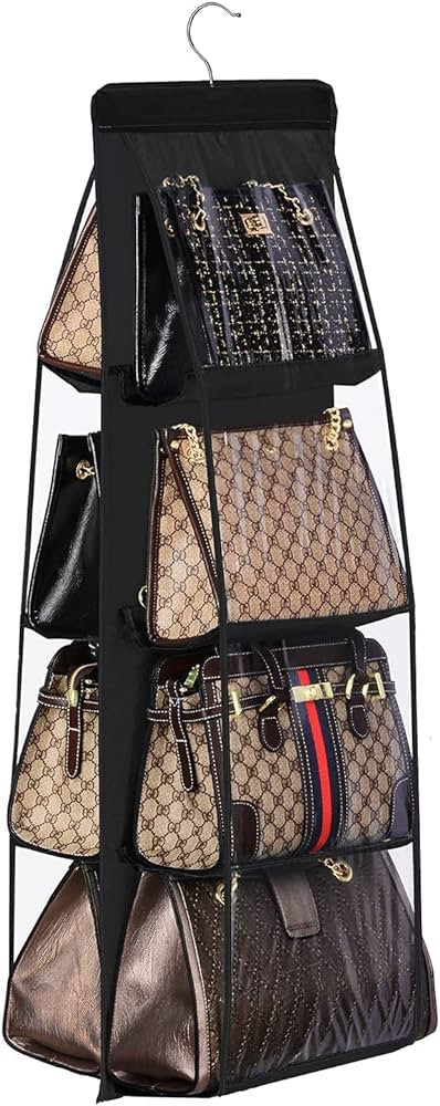 Lirex Handbag Hanging Organizer, 8 Pocket Purse Storage Hanger Oxford Cloth Closet for Family Clo... | Amazon (US)