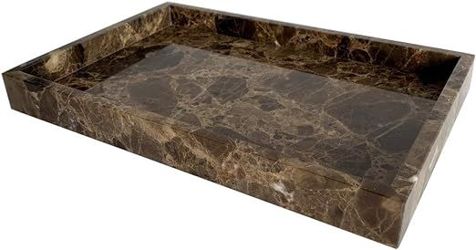 StonePlus Natural Marble Storage Vanity Tray, Cosmetics Jewelery Tray, Kitchen Organizer, Coffee ... | Amazon (US)