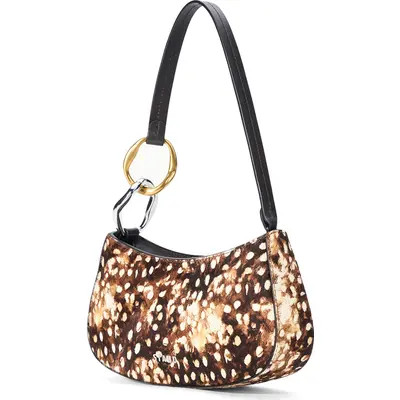 STAUD Ollie Leather Shoulder Bag in Paper at Nordstrom | Nordstrom